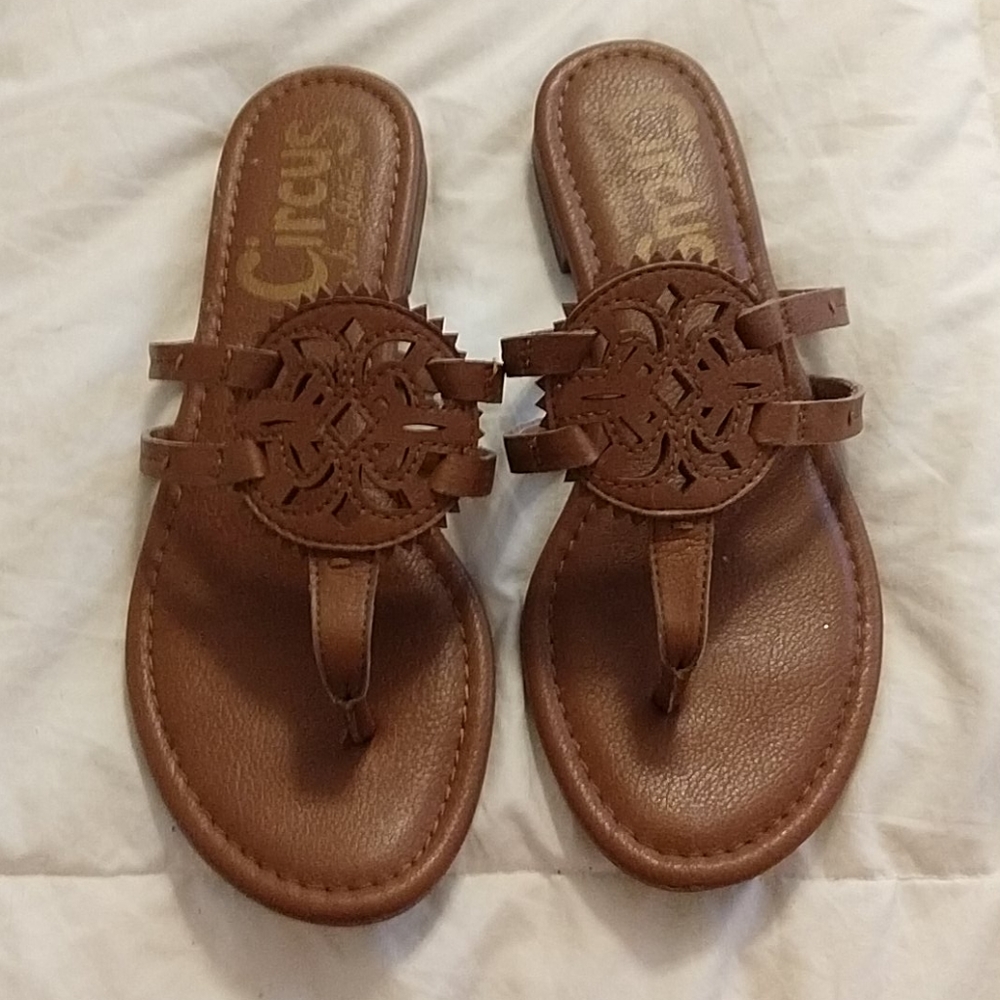 Brown sandals Tory Dupes